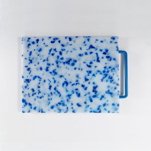 Belwares Large Plastic Cutting Board White, With Blue Borders : Target